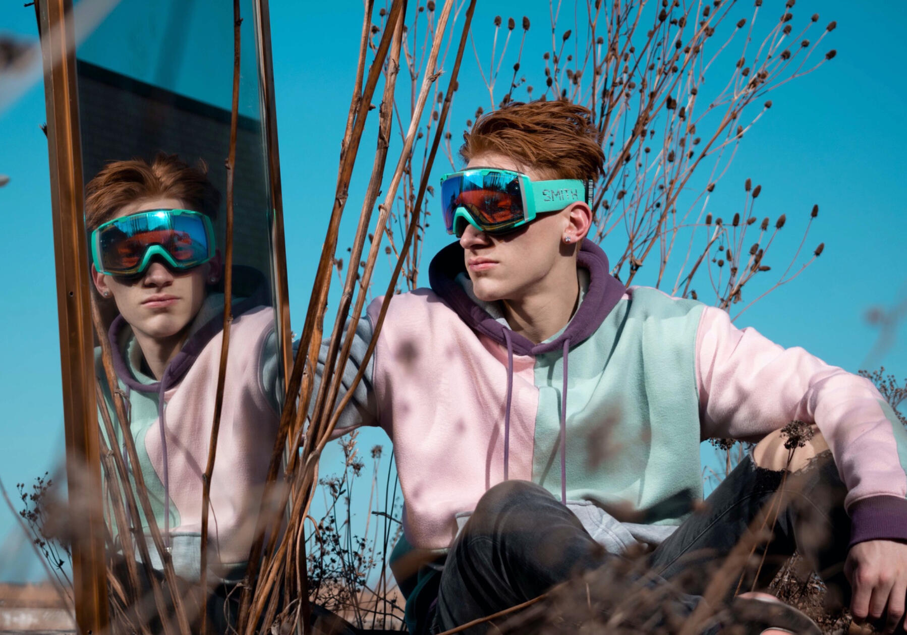 Creative portrait study using reflection and composition • Kenosha, Wisconsin